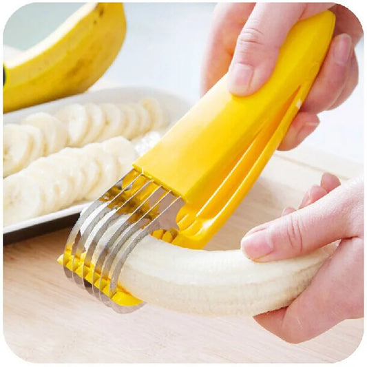 "Slice and chop with ease—get the ultimate kitchen tool for perfect salads and fruits! 🍌🥒🔪