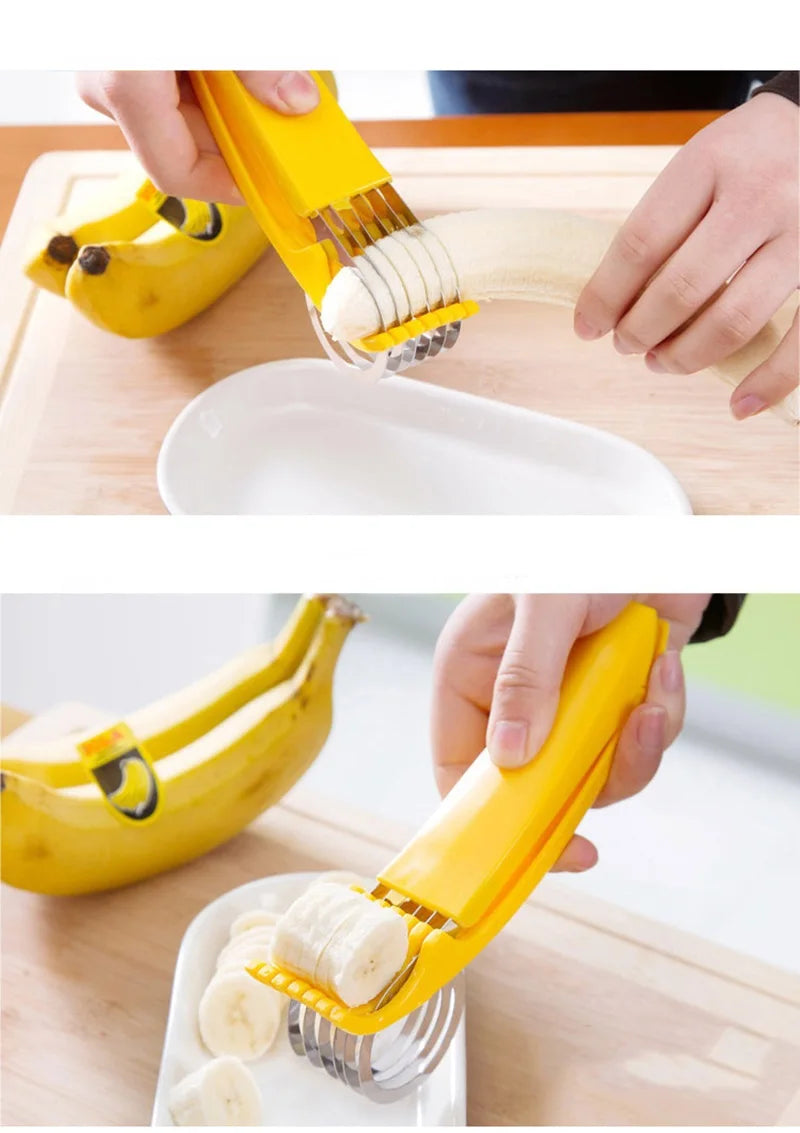 "Slice and chop with ease—get the ultimate kitchen tool for perfect salads and fruits! 🍌🥒🔪