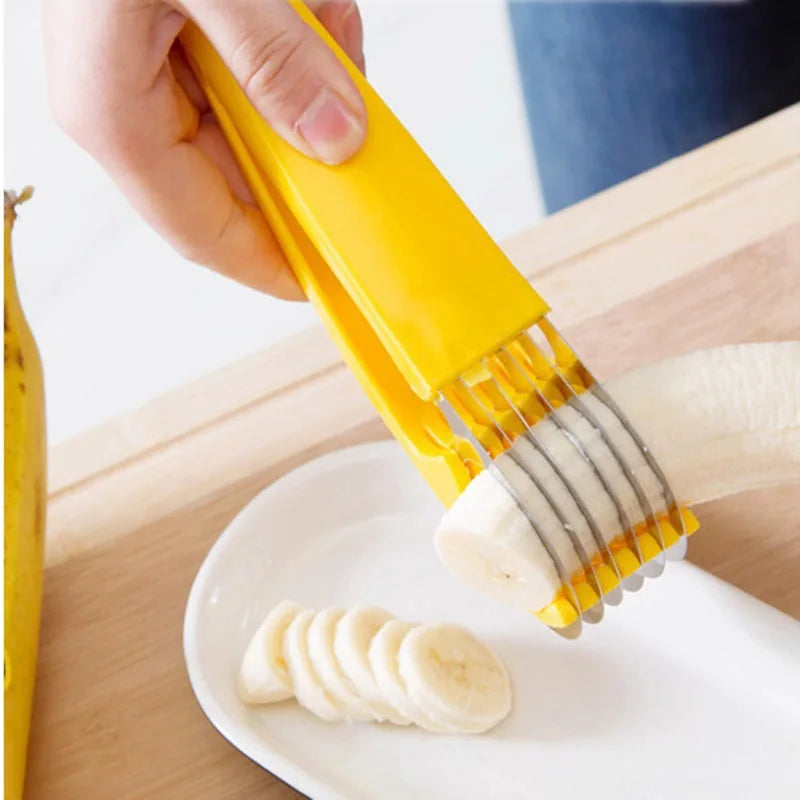 "Slice and chop with ease—get the ultimate kitchen tool for perfect salads and fruits! 🍌🥒🔪