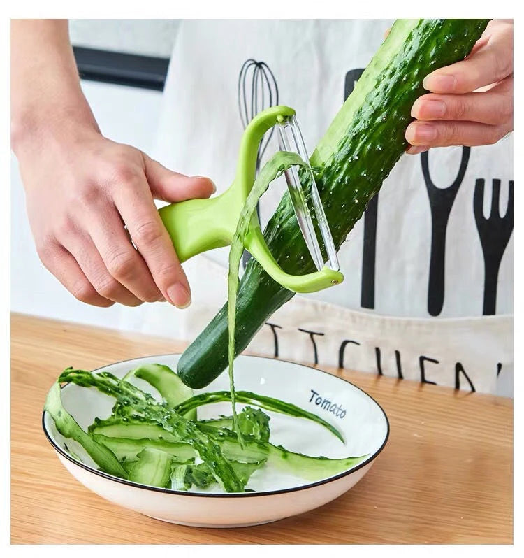 "Slice, grate, and peel with precision—your ultimate kitchen companion for veggies and fruits! 🥔🥕🔪