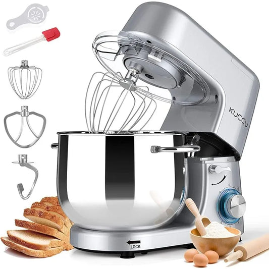 "Mix, beat, and create like a pro with the KUCCU 8.5 QT Stand Mixer—powerful, versatile, and easy to use! 🍰🎂