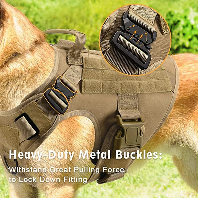 "Equip your dog like a pro with the K9 Tactical Military Vest—built for all breeds, ready for any mission! 🐕🔥"