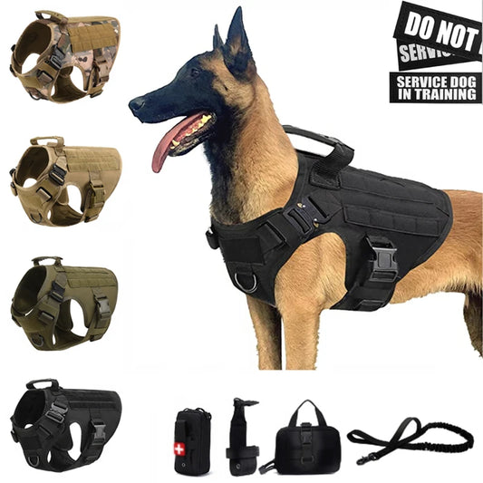 "Equip your dog like a pro with the K9 Tactical Military Vest—built for all breeds, ready for any mission! 🐕🔥"